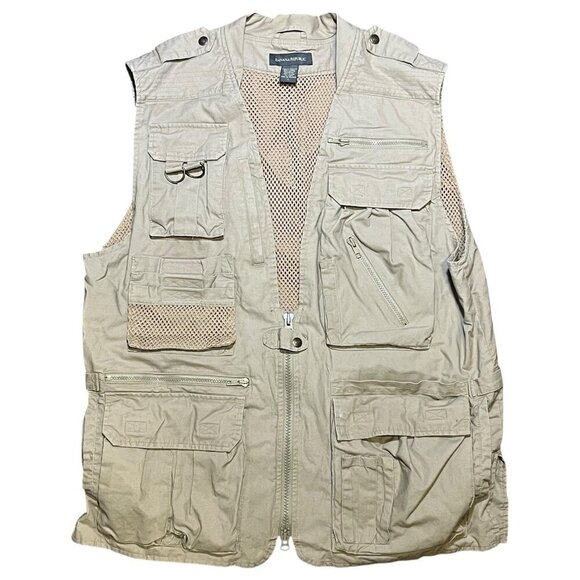Banana Republic Other - Banana Republic Men Safari Travel Vest Photographer Fishing Cargo 16+ Pockets L